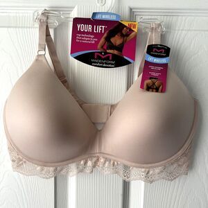 Maidenform Womens Your Lift Wireless Lac Sandshell 34D Pink